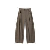 Women's High-Waisted Curved-Leg Trousers
